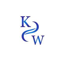 kw design de logotipo azul para sua empresa vetor