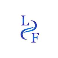 lf design de logotipo azul para sua empresa vetor