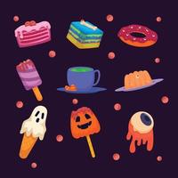 ícone de doces ou travessuras de halloween vetor