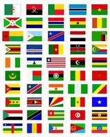 bandeiras dos países da África em um fundo branco vetor