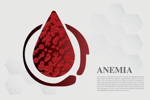 anemia ferro glóbulos vermelhos ilustração vetorial médica médica. vetor