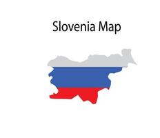 ilustração vetorial de mapa da eslovênia em fundo branco vetor