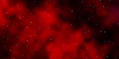 fundo vector vermelho escuro com estrelas coloridas.