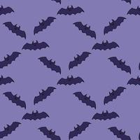 padrão sem emenda com morcego em fundo violeta claro. imagem vetorial. vetor