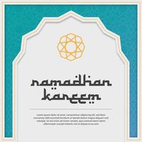 fundo islâmico ied mubarak ramadhan kareem banner design mídia social vetor