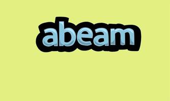 abeam escrevendo design vetorial em um fundo amarelo vetor