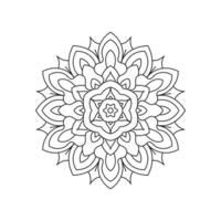 padrão de mandala de flores circulares para mehndi, henna, tatuagem, decoração, puja. vetor