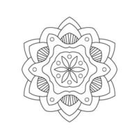 padrão de mandala de flores circulares para mehndi, henna, tatuagem, decoração, puja. vetor