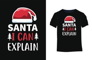 design de camiseta vetorial de citações de natal vetor