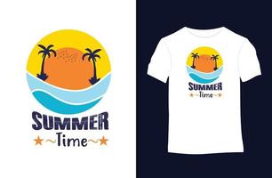 design de camiseta vetorial de citações de verão vetor