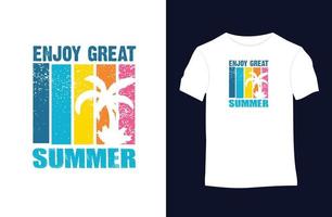 design de camiseta vetorial de citações de verão vetor