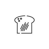 conceito de comida e bebidas. símbolo de contorno moderno e traçado editável. ícone de linha vetorial de pão vetor