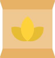 ícone plano de saco de sementes vetor