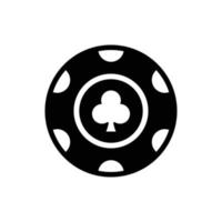 modelo de design de vetor de ícone de ficha de pôquer