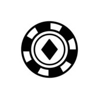 modelo de design de vetor de ícone de ficha de pôquer