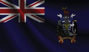 sul da geórgia e a bandeira das ilhas sanduíche do sul acenando fundo para design patriótico e nacional vetor