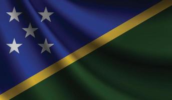bandeira das ilhas salomão acenando fundo para design patriótico e nacional vetor
