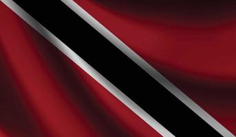 bandeira de trinidad e tobago acenando fundo para design patriótico e nacional vetor