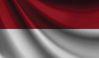 acenando a bandeira da indonésia. fundo para design patriótico e nacional vetor