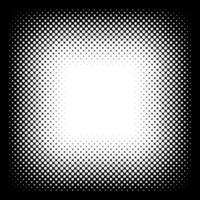 moldura quadrada de meio-tom. borda quadrada gradiente desbotada pontilhada. elemento de desenho vetorial. ilustração de meio-tom vetor