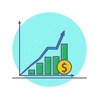 gráfico de análise de finanças para ilustração de negócios, estatística de negócios vetor