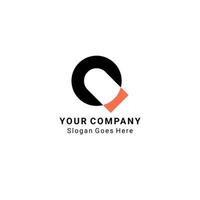 inspiração do logotipo para a combinação da letra o e q. adequado para marcas e logotipos de empresas vetor