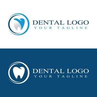 hospital odontológico, modelo de logotipo de dentes vetor