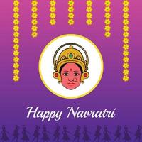 feliz navratri deseja vetor grátis