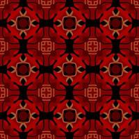 vermelho sem costura padrão geométrico com forma tribal. padrão projetado em ikat, asteca, marroquino, tailandês, estilo árabe de luxo. ideal para vestuário de tecido, cerâmica, papel de parede. ilustração vetorial. vetor