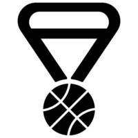 ícone de medalha, tema de basquete vetor