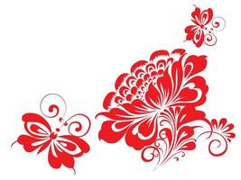 ucrânia tradicional pincel pintura folclórica flores redondas para cartão, cabeçalho, convite, cartaz, mídia social, pós-publicação. cartaz vetorial vetor