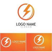 design de vetor de logotipo power lightning