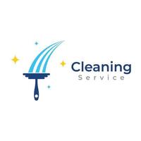 limpeza de design de modelo de logotipo. proteção de limpeza, limpador de casa com spray de lavagem e ferramentas de limpeza. vetor