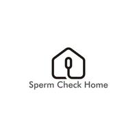 vetor de logotipo de símbolo de design de casa de verificação de esperma abstrato