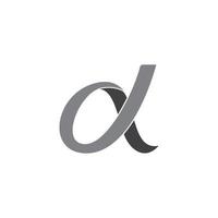 letra abstrata d curvas vetor de fita 3d apto para produto de logotipo