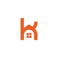 letra hk simples casa geométrica casa símbolo logotipo vetor