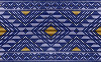 padrão de bordado, fundo decorativo de malha, arte de elemento asteca vetorial, vintage sem fim artesanal vetor