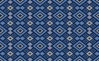 vetor de padrão de malha azul e roxo, fundo diagonal de bordado de losango, quadrado ikat repeat retro