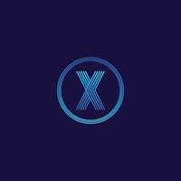 logotipo letra x logotipo digital da empresa de tecnologia vetor