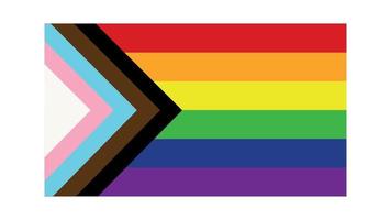 nova bandeira do orgulho dos direitos lgbtq. bandeira do orgulho progressivo. vetor