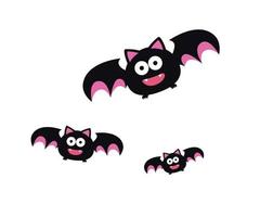 ilustração vetorial de morcego bonito de halloween vetor
