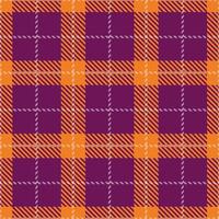 padrão sem emenda escocês xadrez tartan moderno roxo. fundo xadrez de outono. vetor