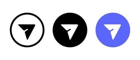 compartilhe, envie o vetor de ícone de botão em estilo simples. elementos de mídia social
