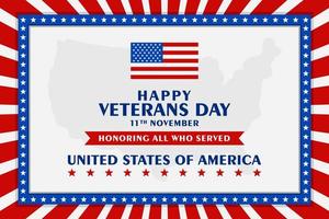 feliz dia dos veteranos fundo dos estados unidos da américa vetor