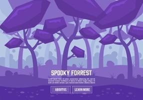 Plano de fundo Flat Spooky Forrest grátis vetor