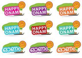 Títulos de Happy Onam vetor