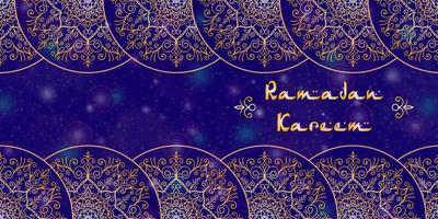 design de cartão com texto ramadan kareem para festival muçulmano vetor