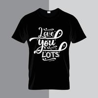 te amo muitas letras de tipografia para design gratuito de camiseta vetor