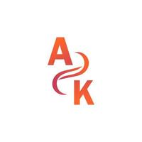 ak logotipo gradiente para sua empresa vetor