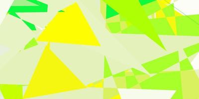 padrão de vetor verde e amarelo claro com formas poligonais.